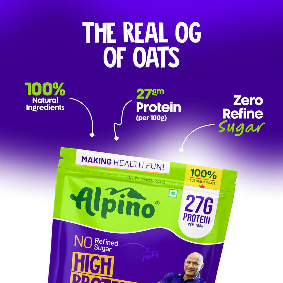 Alpino High Protein Oats (Pack of 2) | 27gm protein