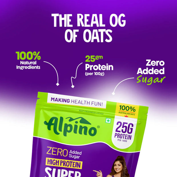 Alpino Super Rolled Oats | 25gm  (Pack ok 2)