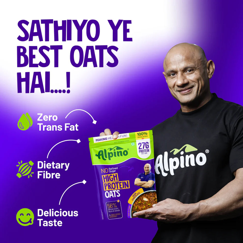 Alpino High Protein Oats (Pack of 2) | 27gm protein