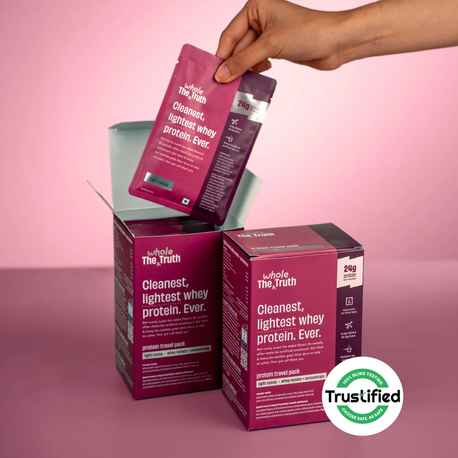 The Whole Truth 24g Travel Pack Whey Protein - Pack of 6