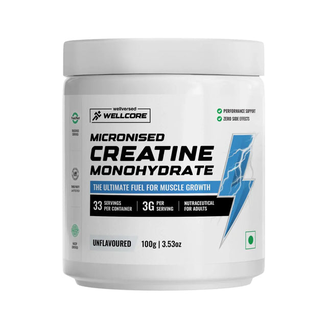 Wellcore Micronised Creatine Monohydrate, 100gm