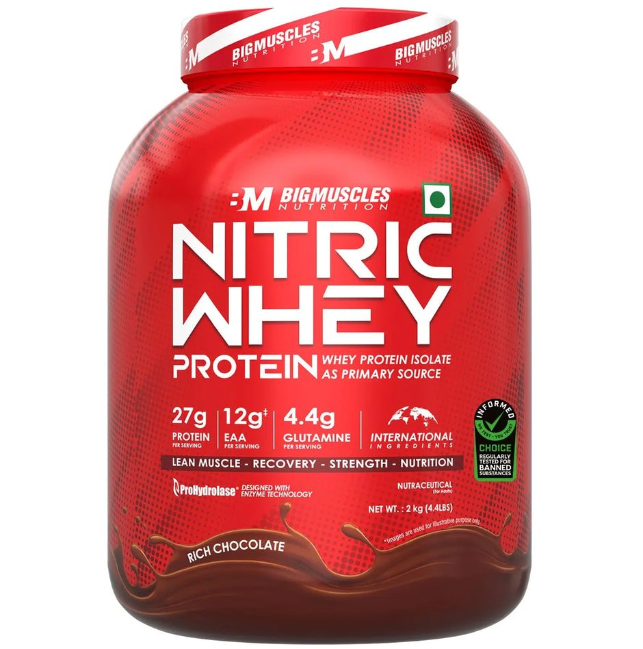 Big Muscles Nitric Whey Protein 2kg [4.4 Lbs]