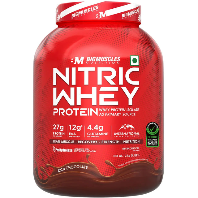 Big Muscles Nitric Whey Protein 2kg [4.4 Lbs]
