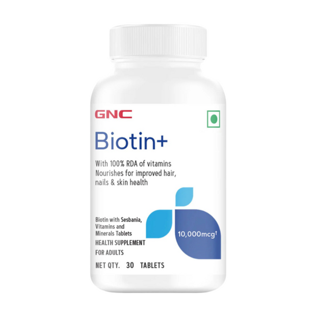 GNC Biotin 10000 mcg - 30 Tablets