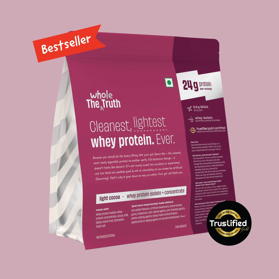 The Whole Truth Whey Protein Isolate+Concentrate | 24g Protein | Pack of 2