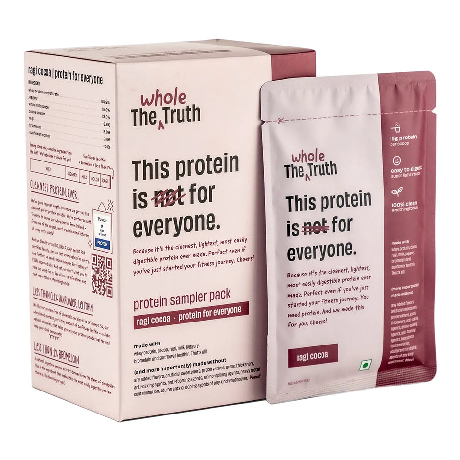 The Whole Truth 15g Sampler Pack Whey Protein - Pack of 7