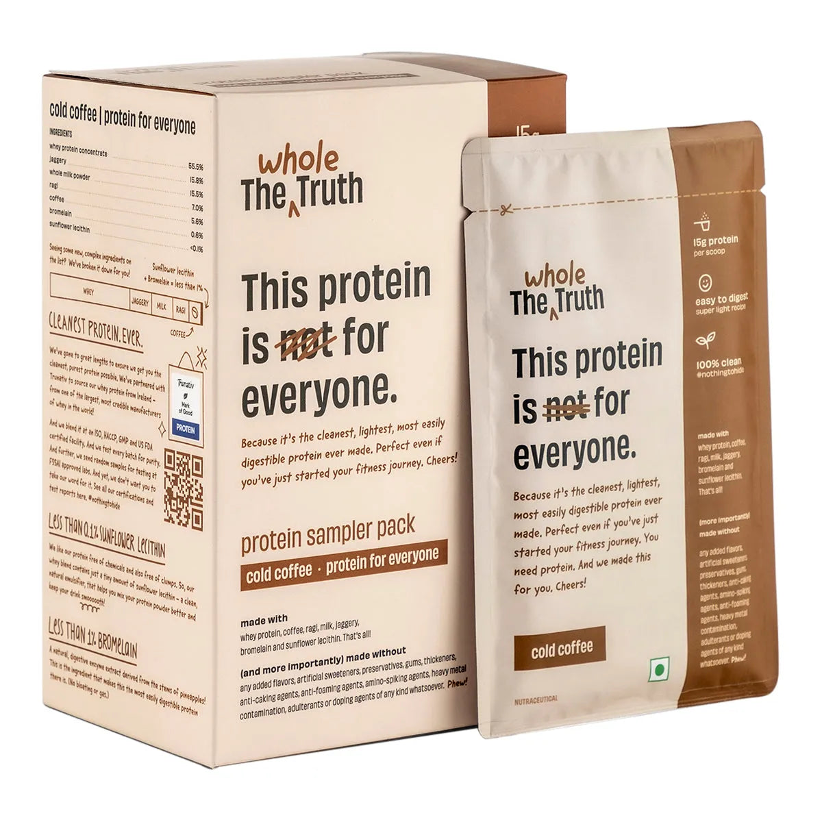 The Whole Truth 15g Sampler Pack Whey Protein - Pack of 7 ...