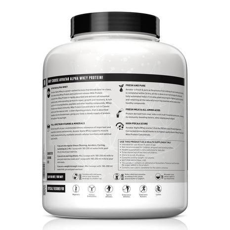 Avvatar ALPHA WHEY PROTEIN | 2Kg | 20g Protein | 66 Servings | for Muscle Growth and Lean Muscle Mass