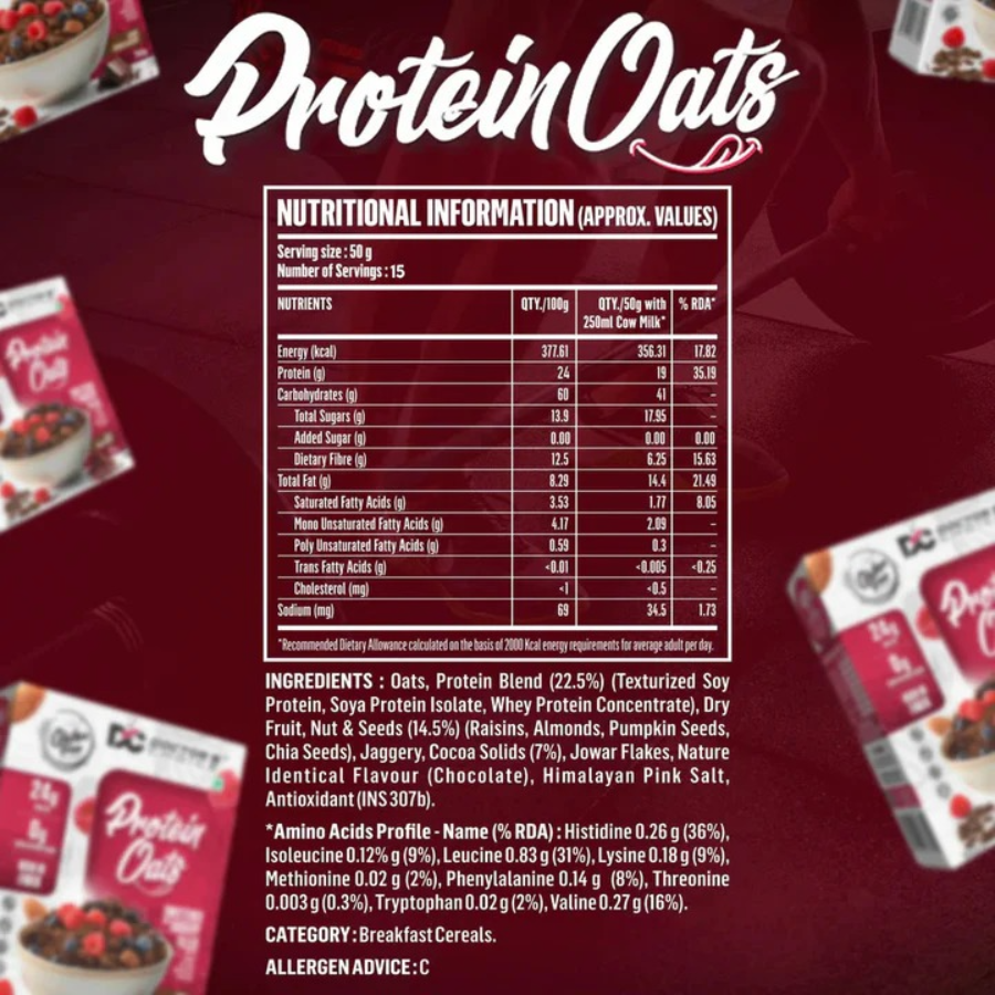 Doctor's Choice Protein Oats 750 gm ( 15 Serving )