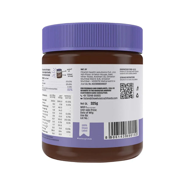 The Whole Truth Chocolate Peanut Butter Spread - 325g