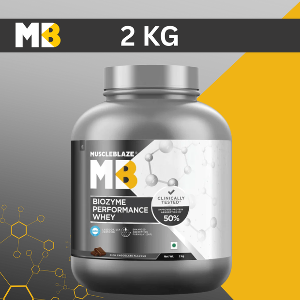MuscleBlaze Biozyme Performance Whey - 4.4 Lbs
