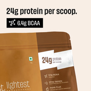The Whole Truth Whey Protein Isolate+Concentrate | Cold Coffee 2 kg | 24g Protein per scoop | 6.4g BCAA | 100% Authentic Whey & No Adulteration | Clean, Light & Easy to Digest | Vegetarian