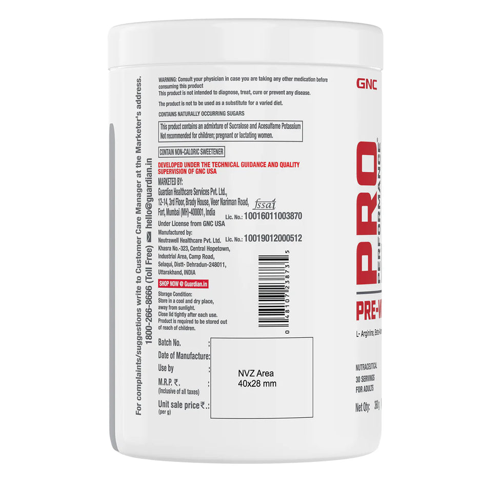 GNC Pro Performance Pre-Workout-360g