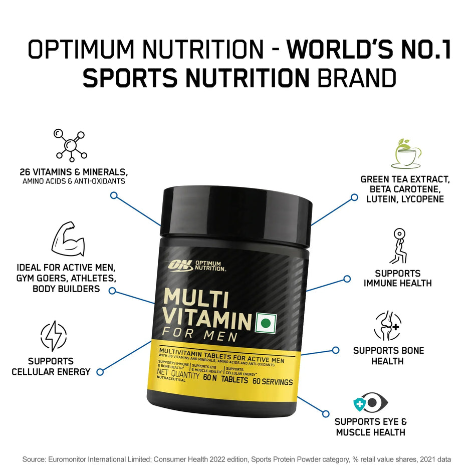 Optimum Nutrition (ON) Multivitamin for MEN- 60 Tablets