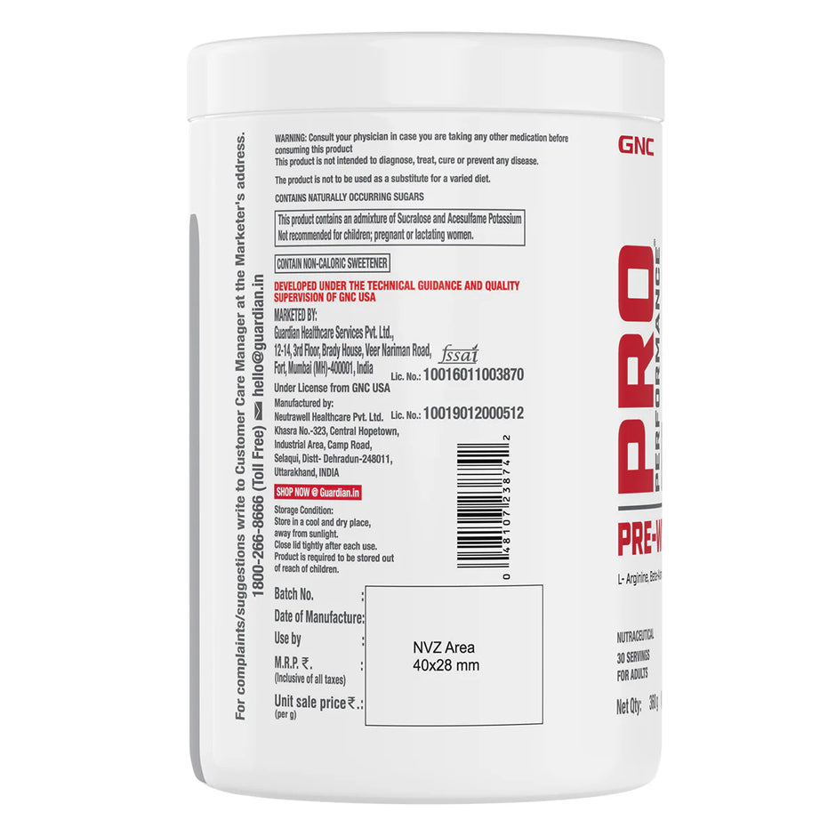 GNC Pro Performance Pre-Workout-360g