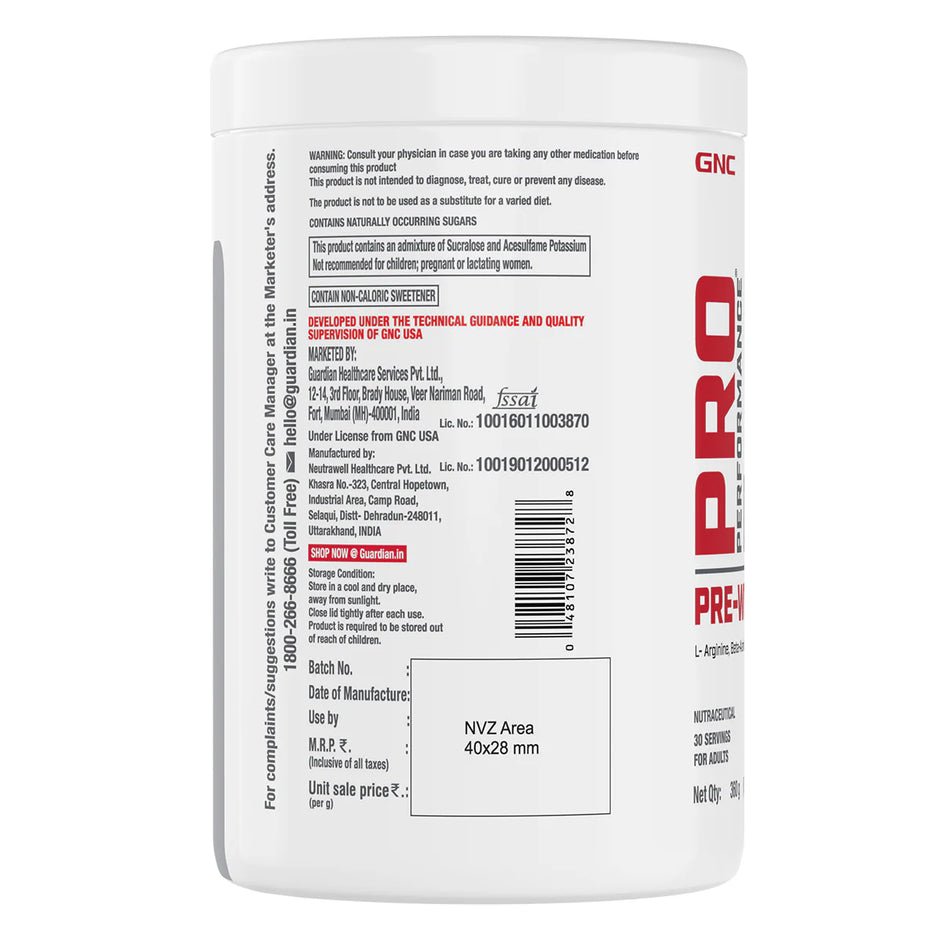 GNC Pro Performance Pre-Workout-360g