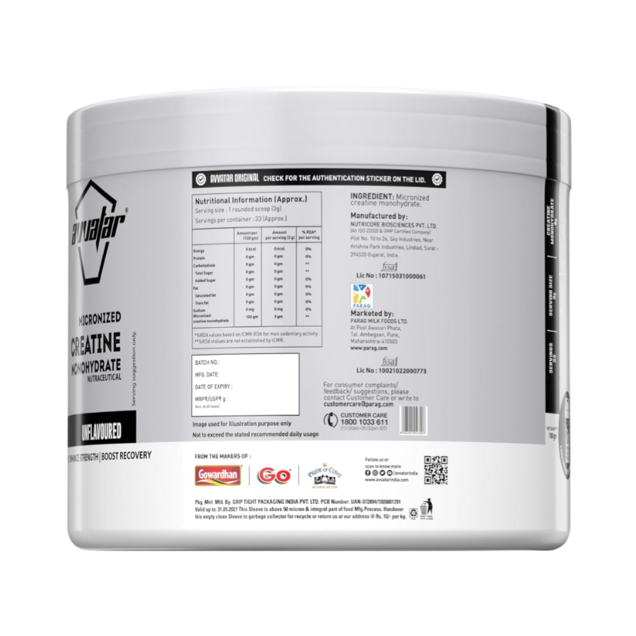 Avvatar Creatine Monohydrate