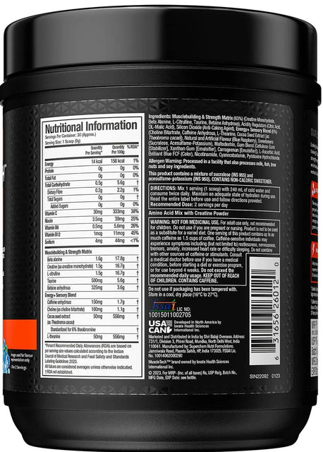 Muscletech Vapor X5 Pre Workout - 30 Servings
