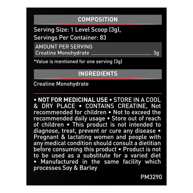 MuscleBlaze Creatine, 250 Gms (Unflavoured)