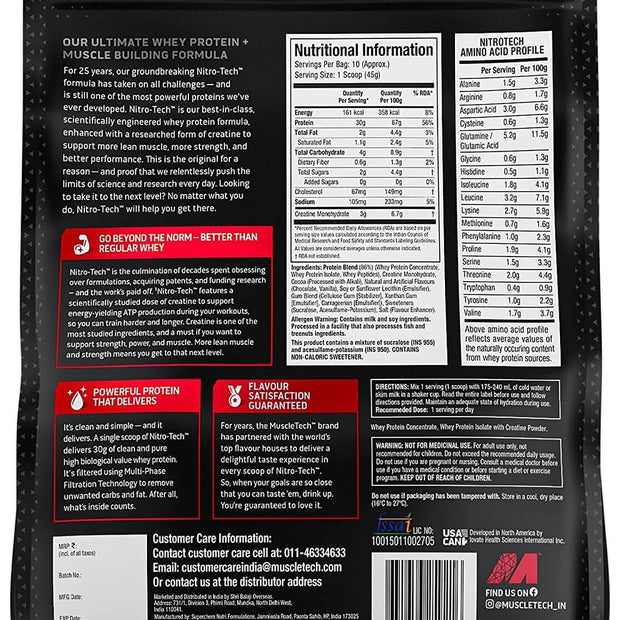 Muscletech Nitrotech Performance Series 1 Lbs