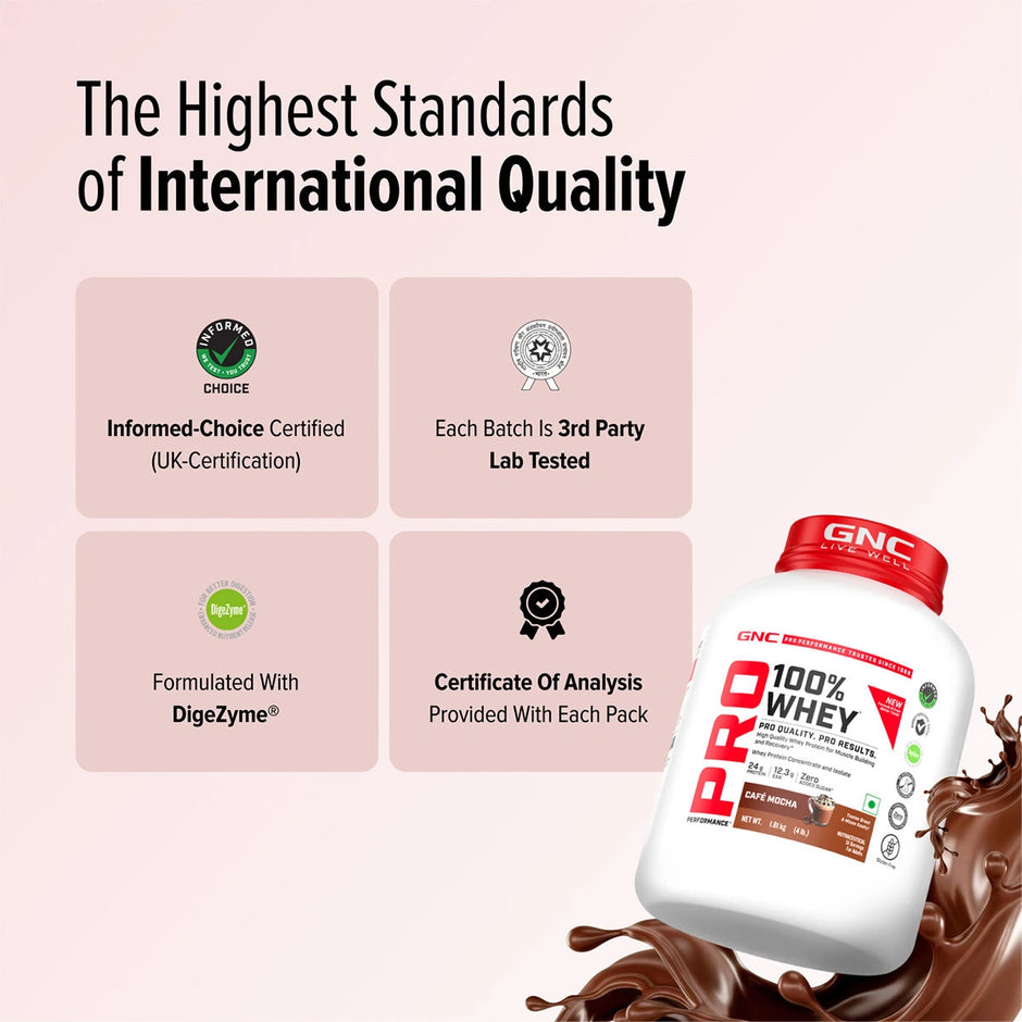 GNC Pro Performance 100% Whey Protein | 1.81kg | 24g-New Formulation