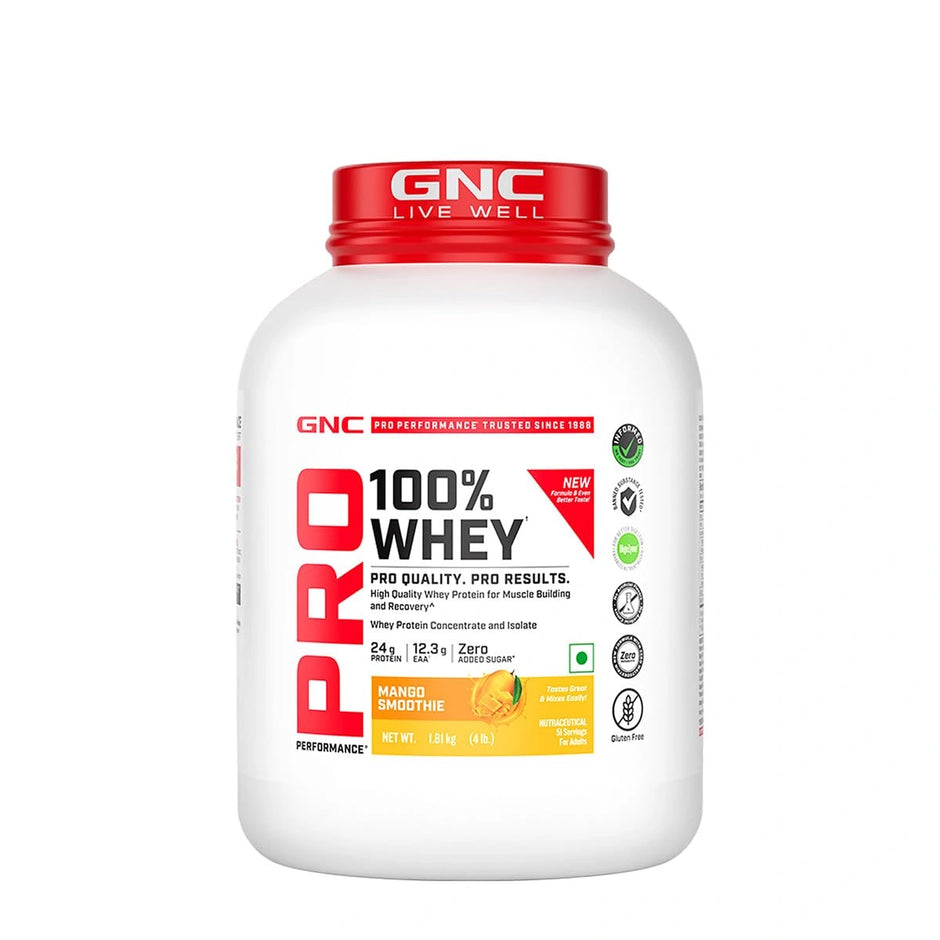 GNC Pro Performance 100% Whey Protein | 1.81kg | 24g-New Formulation