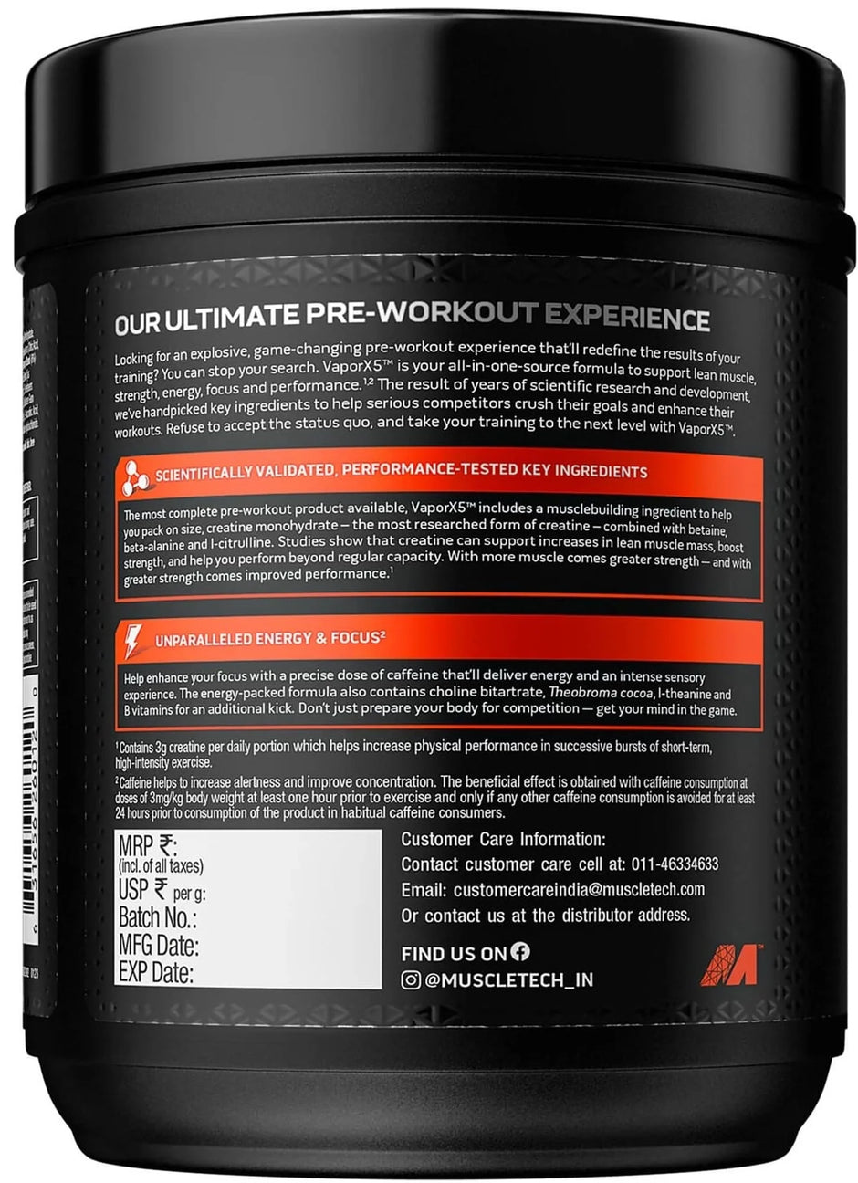 Muscletech Vapor X5 Pre Workout - 30 Servings