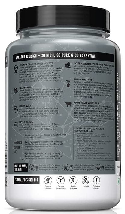 Avvatar Isorich Whey Protein Isolate 1 kg