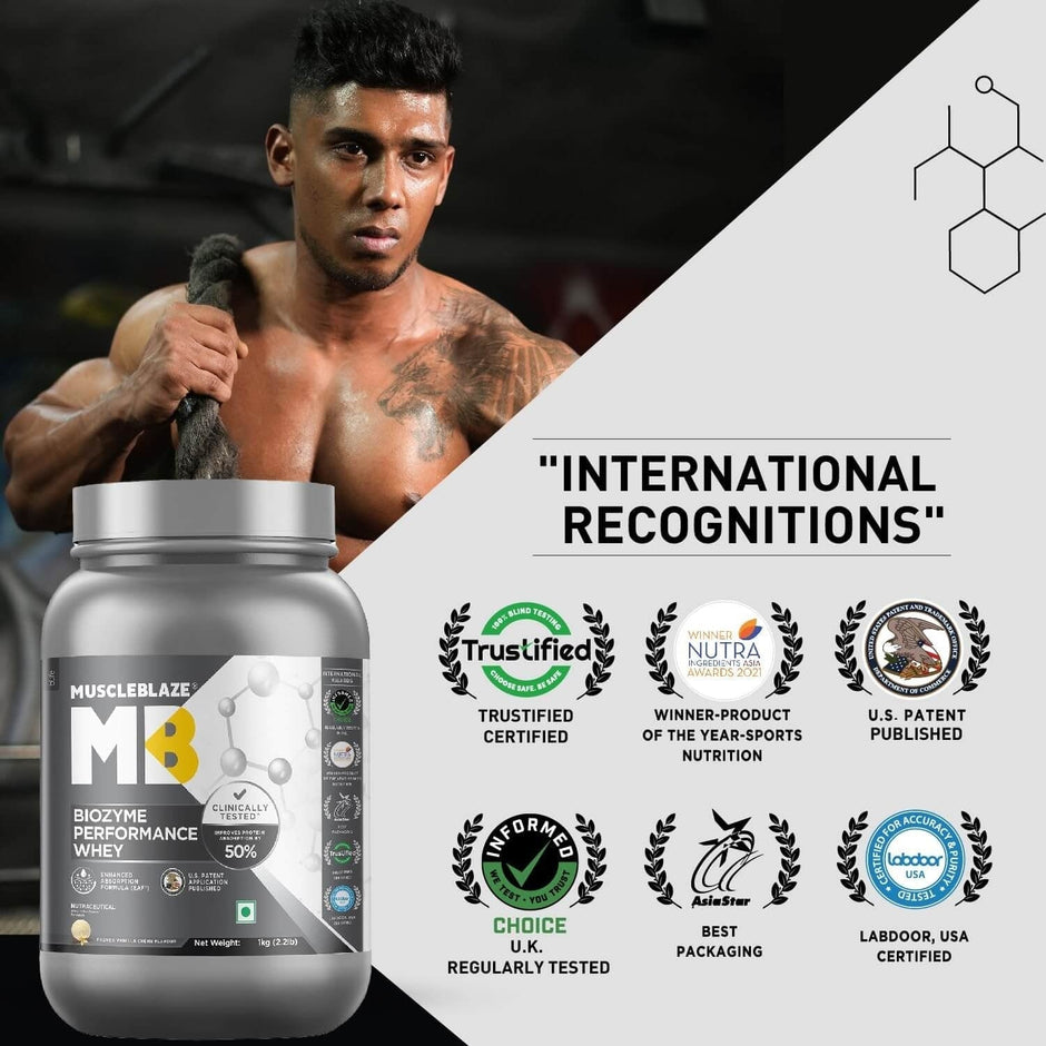 MuscleBlaze Biozyme Performance Whey - 2.2 Lbs