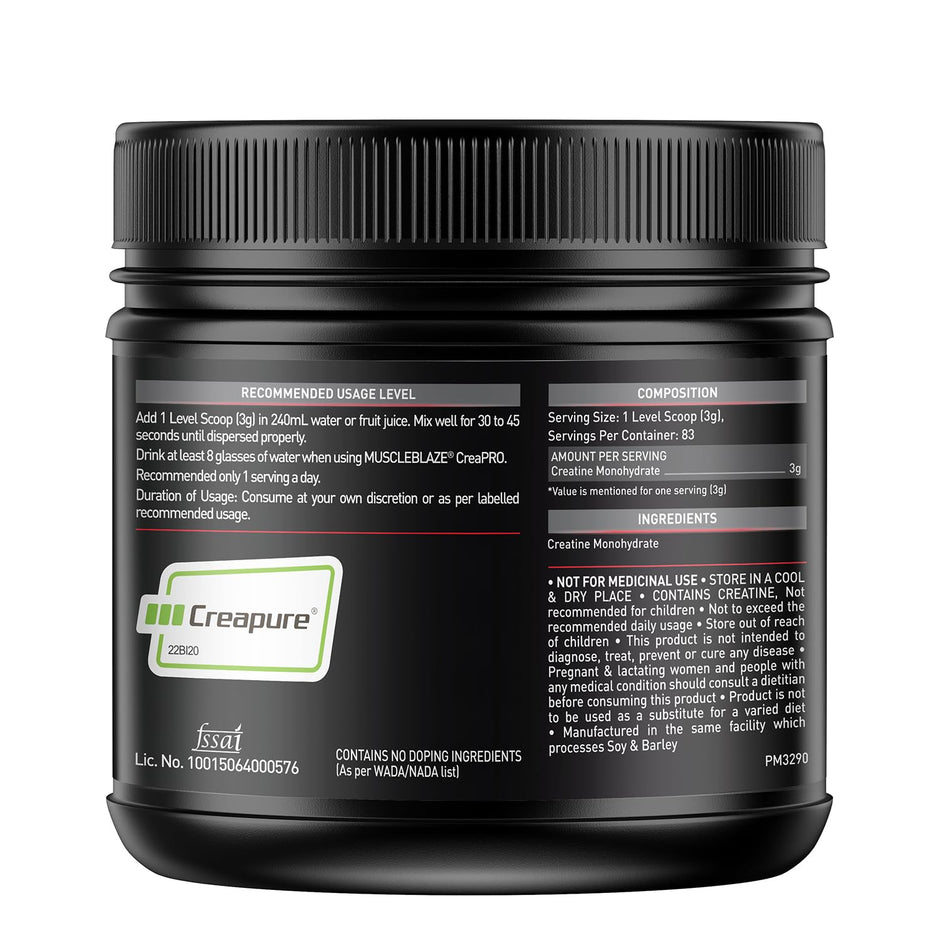 MuscleBlaze Creatine, 250 Gms (Unflavoured)