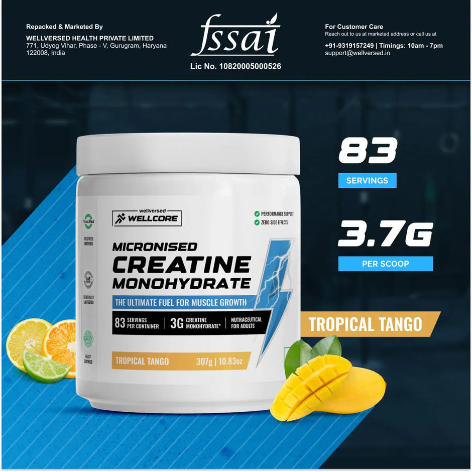 Wellcore Micronised Creatine Monohydrate, 300g