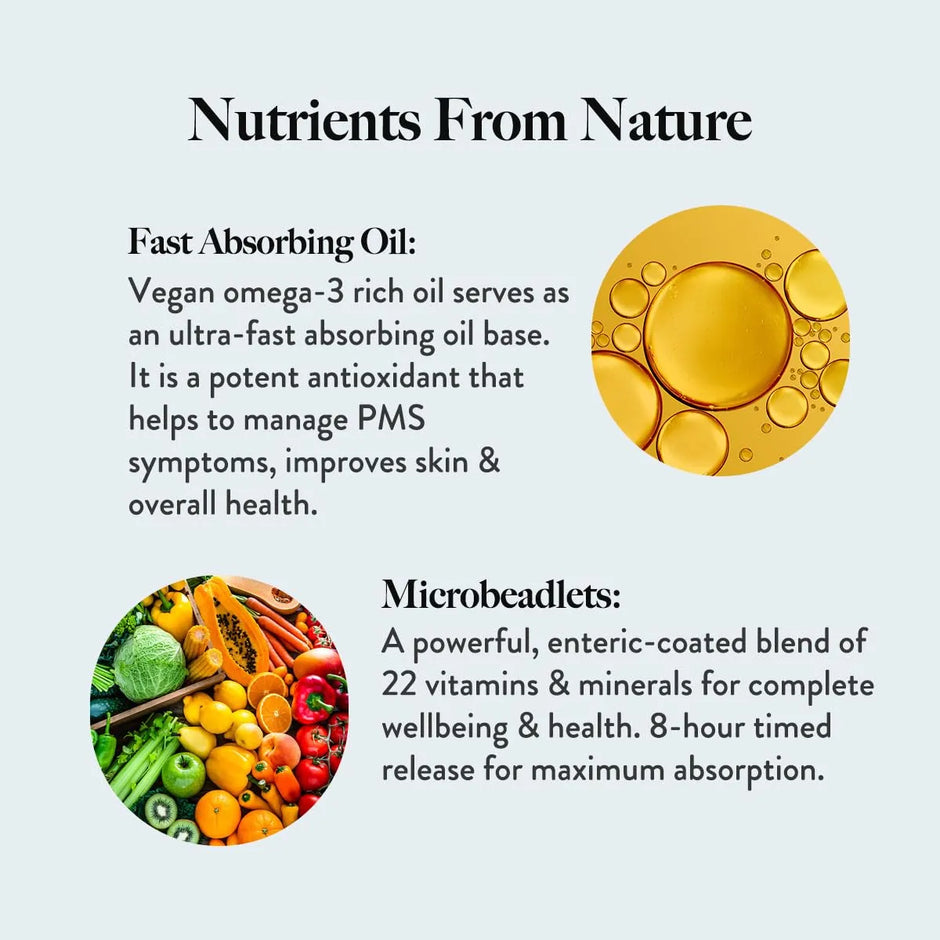 Wellbeing Nutrition Women’s Daily Multivitamin & Vegan Omega 3 | 60 Veg Capsules