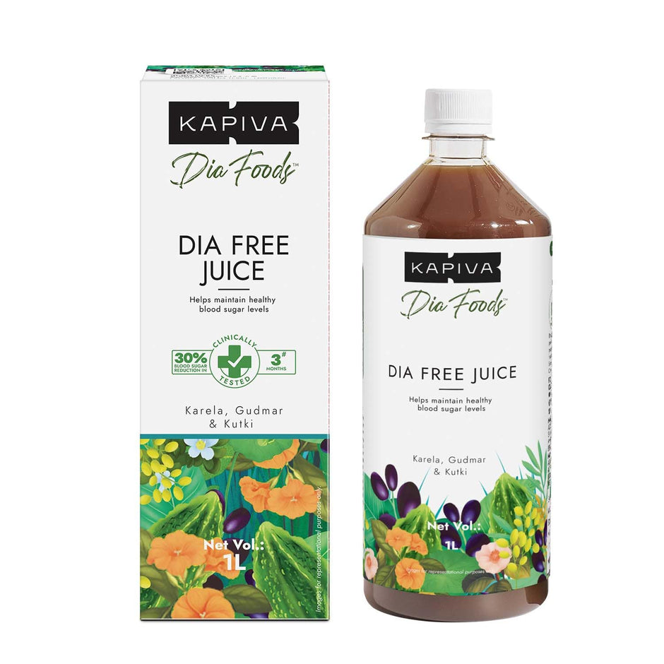 Kapiva Dia Free Juice, (pack of 2L) 1L each
