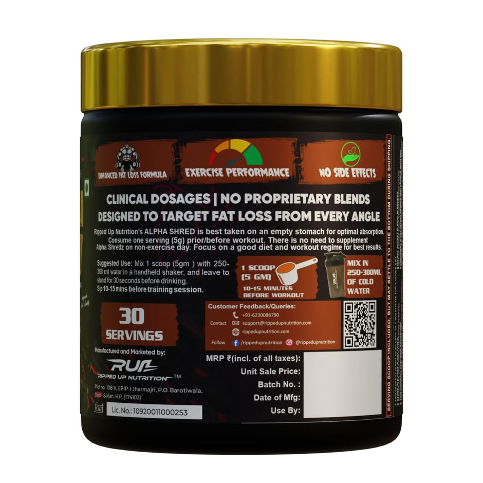 Ripped Up Nutrition Alpha Shred - 150g
