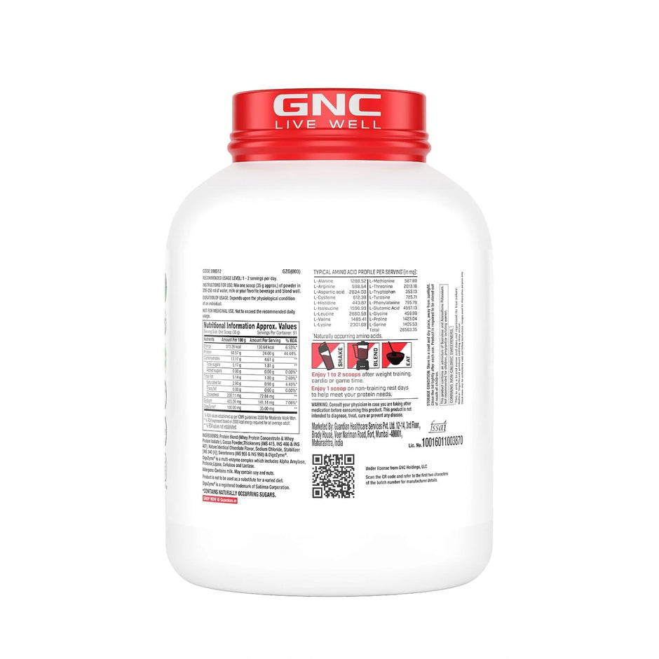 GNC Pro Performance 100% Whey Protein | 1.81kg | 24g-New Formulation