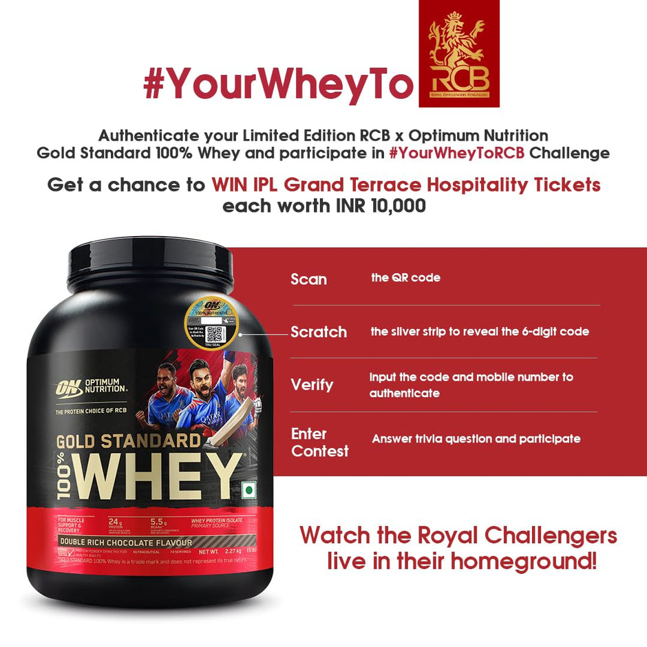 Optimum NCrition (ON) Gold Standard 100% Whey Protein Powder 5 lbs, 2.27 kgs (Double Rich Chocolate), for Muscle Support & Recovery, Vegetarian - Primary Source Whey Isolate