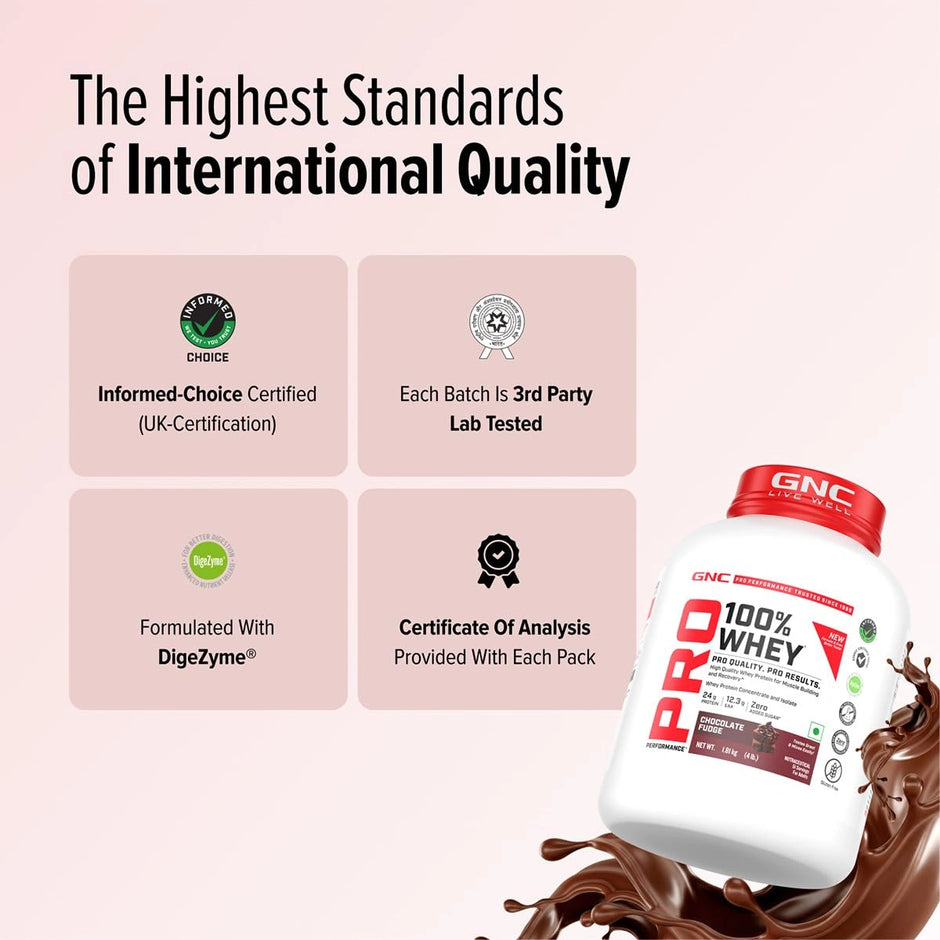 GNC Pro Performance 100% Whey Protein | 1.81kg | 24g-New Formulation
