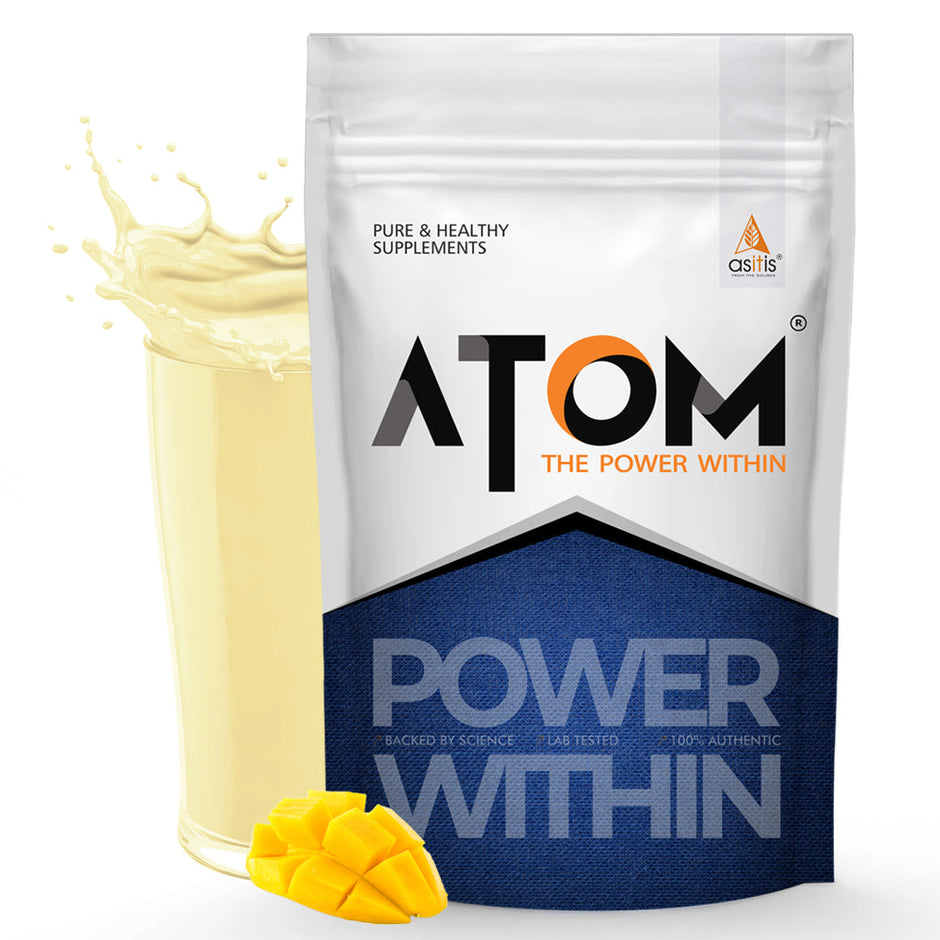 AS-IT-IS ATOM Mass Gainer 1 Kg, 19 servings | 5:1 Carb-Protein Ratio | Powered with BCAA, L-Glutamine, Tribulus, Ashwagandha