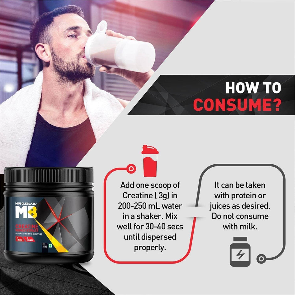 MuscleBlaze Creatine, 250 Gms (Unflavoured)
