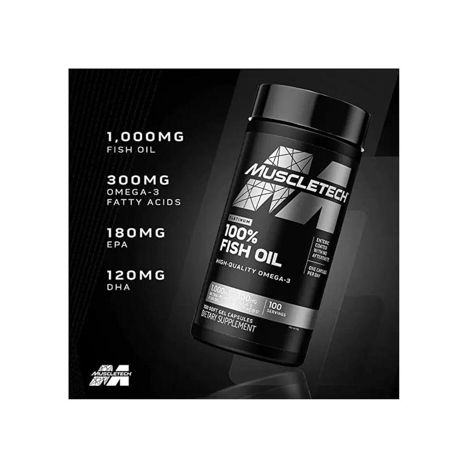 Muscletech Platinum Omega Fish OIl , 100 Softgels