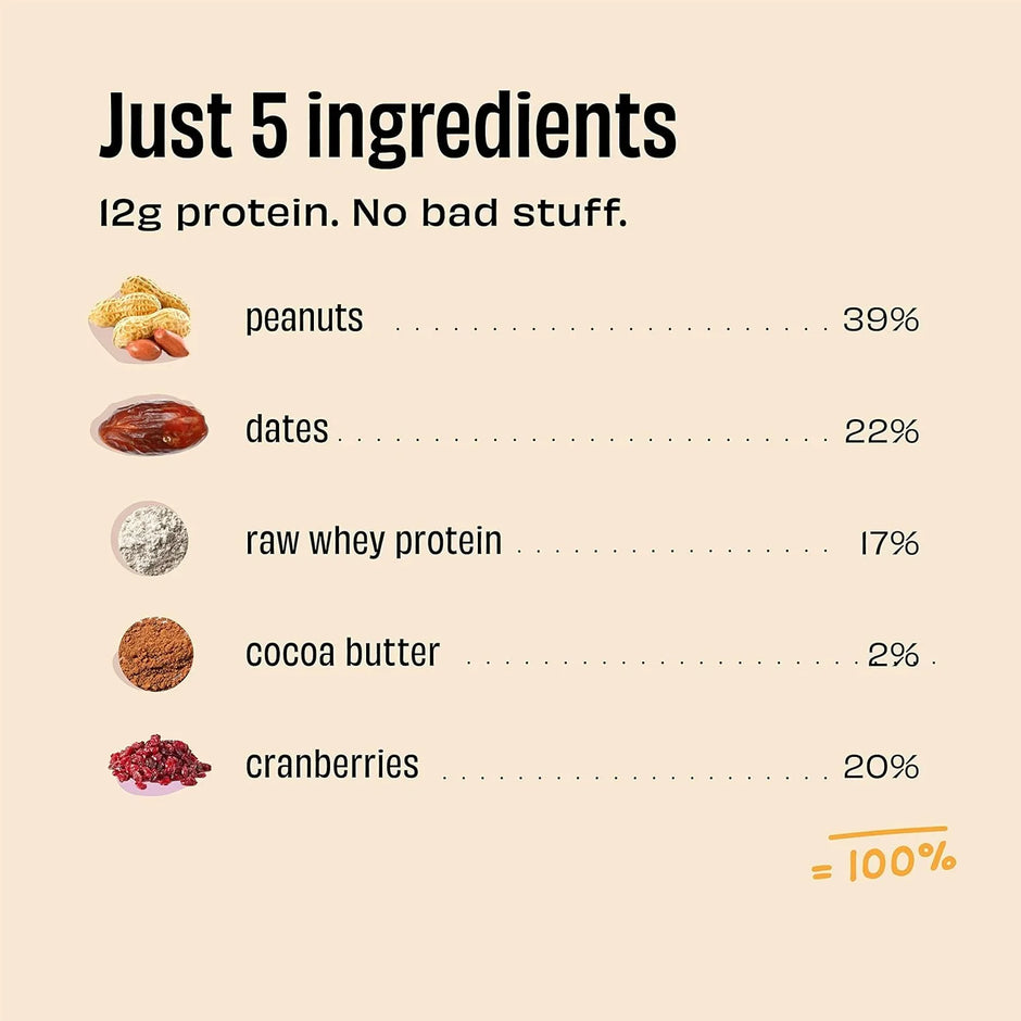 The Whole Truth - Protein Bars | Pack of 6 x 52g each | No Added Sugar | No Preservatives | No Artificial Sweeteners