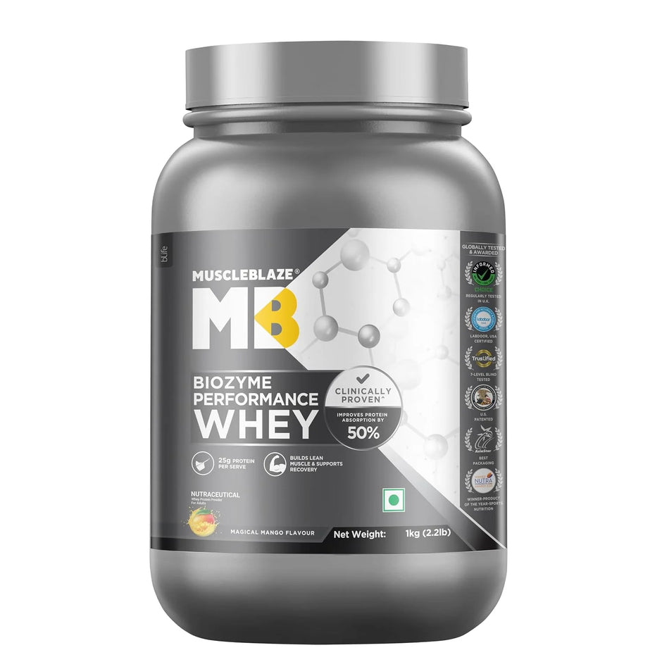 MuscleBlaze Biozyme Performance Whey - 2.2 Lbs