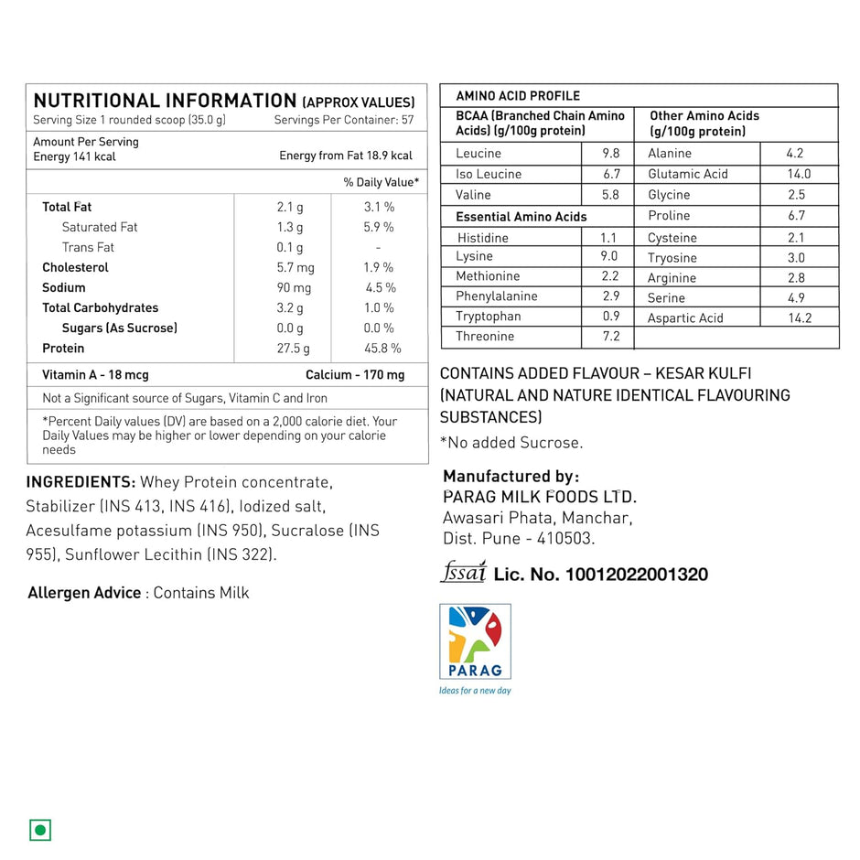 Avvatar PERFORMANCE WHEY PROTEIN | 2Kg | 25g Protein | 57 Servings