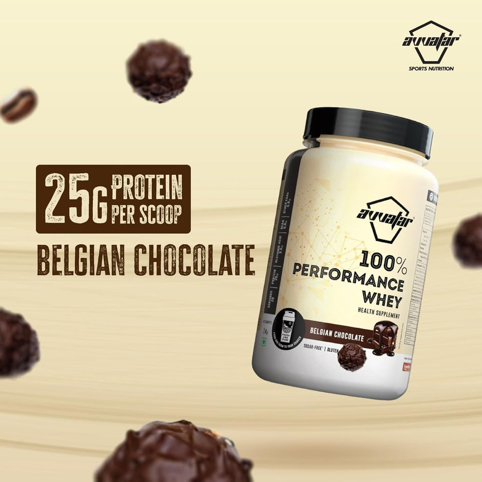 Avvatar PERFORMANCE WHEY PROTEIN | 1Kg | 25g Protein | 29 Servings