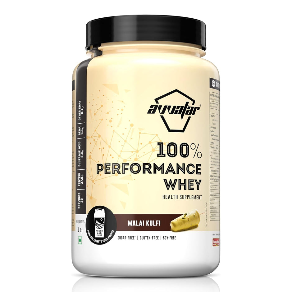 Avvatar PERFORMANCE WHEY PROTEIN | 1Kg | 25g Protein | 29 Servings