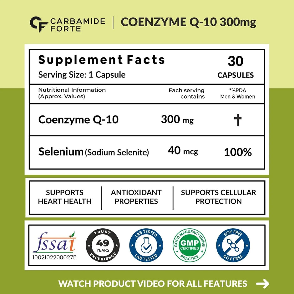 Carbamide Forte CoQ10 300 mg | Pack of 2