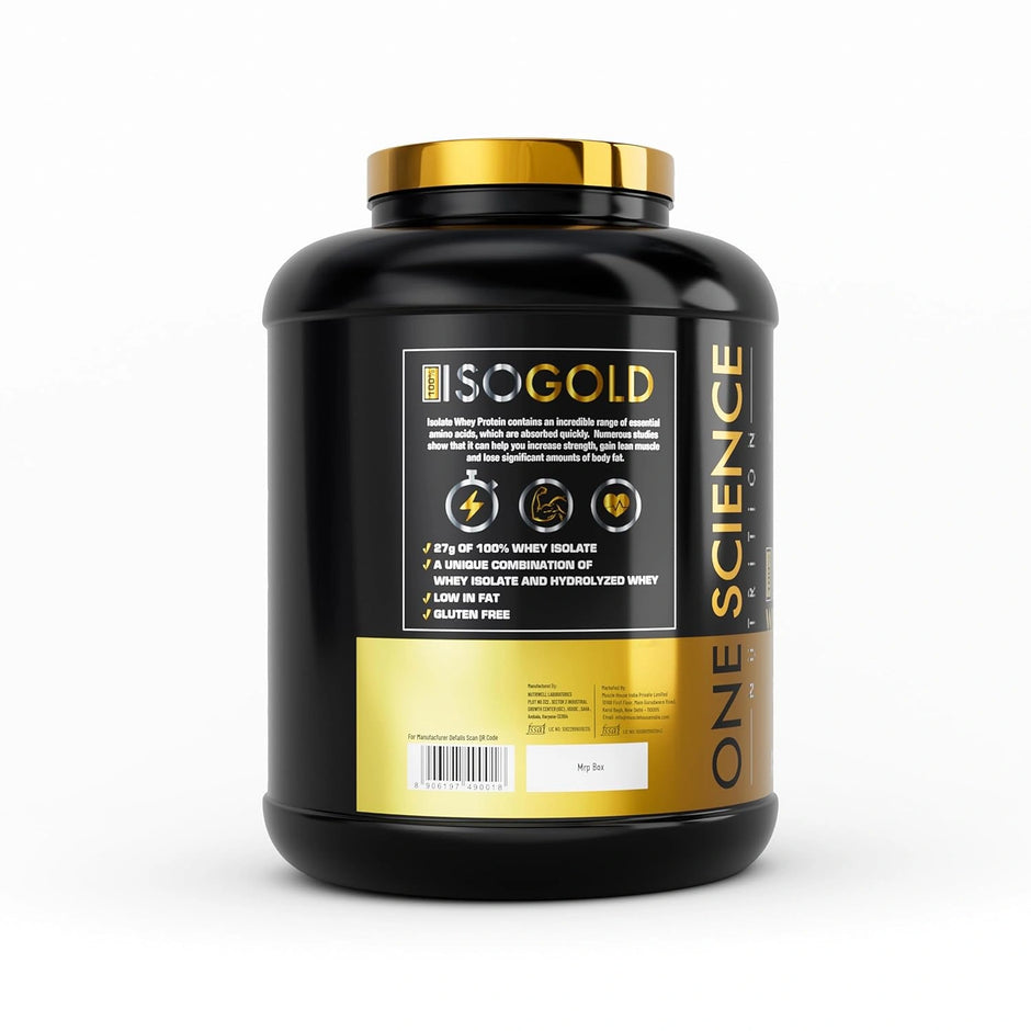 One Science Nutrition ISO Gold 5 lbs | 70 Servings | 27g Protein
