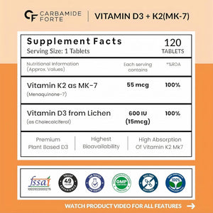 Carbamide Forte Vitamin D3 + K2 | Pack of 2