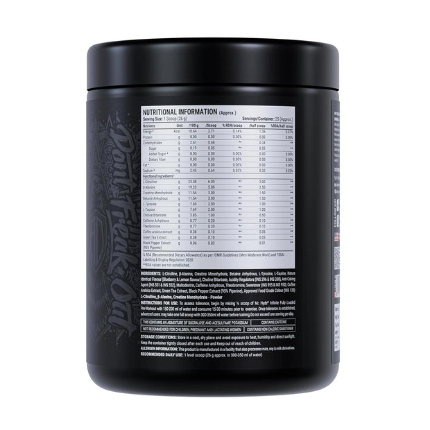 ProSupps HYDE Infinite Pre Workout Supplement 650gm | 30 Servings