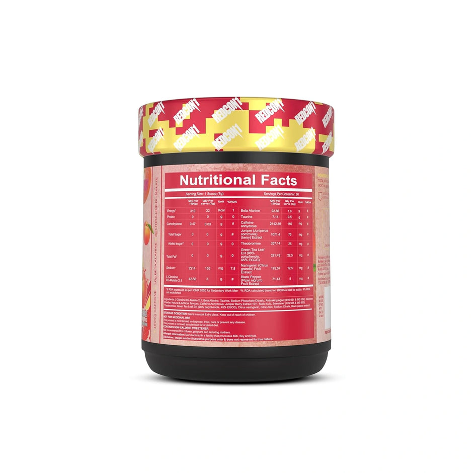 RedCon1 Total War Pre Workout 60 Servings – Dietary Supplement